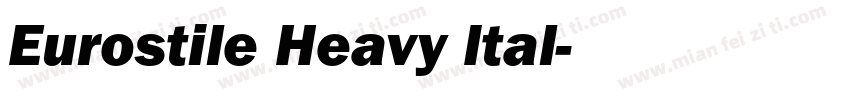 Eurostile Heavy Ital字体转换